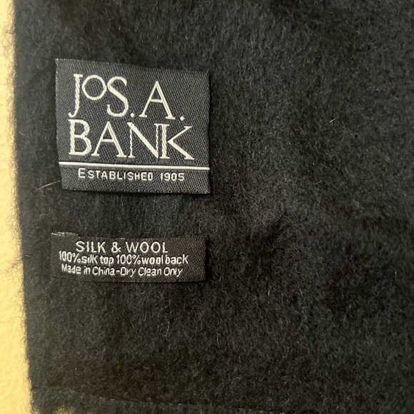 Jos. A. Bank Navy and Gold Patterned Scarf - Picture 3 of 10